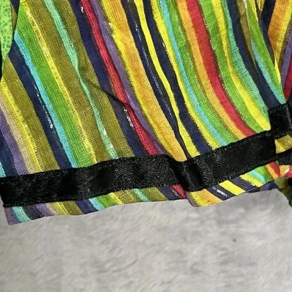 SOFT‎ SURROUNDINGS Bohemian Embellished Multi Print Art To Wear Sz S Full Gypsy - Picture 3 of 16